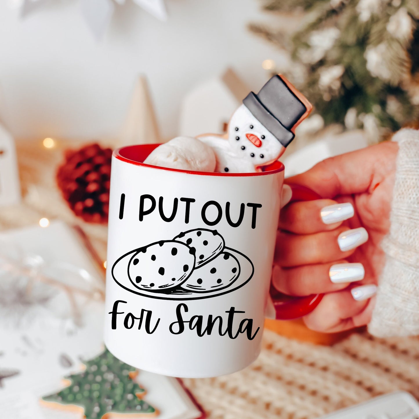 Put Out for Santa, Funny Mug, Funny Coffee Mug, Milk for Santa, Coffee Lover Gift, Funny Christmas Mug, Adult Humor Coffee Mug, Pink Ceramic