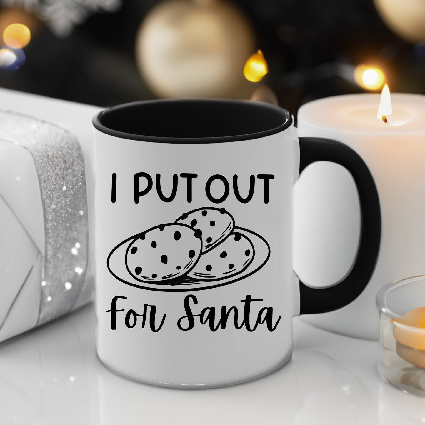 Put Out for Santa, Funny Mug, Funny Coffee Mug, Milk for Santa, Coffee Lover Gift, Funny Christmas Mug, Adult Humor Coffee Mug, Pink Ceramic
