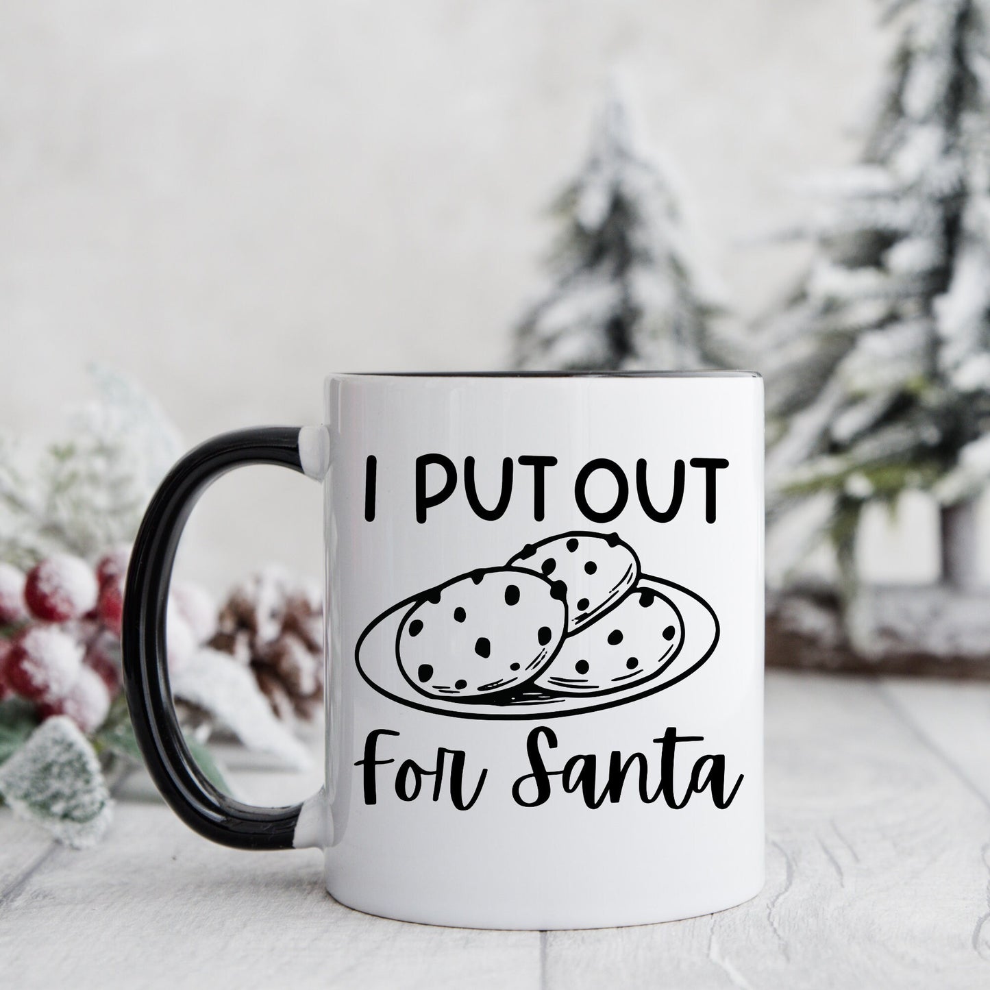 Put Out for Santa, Funny Mug, Funny Coffee Mug, Milk for Santa, Coffee Lover Gift, Funny Christmas Mug, Adult Humor Coffee Mug, Pink Ceramic