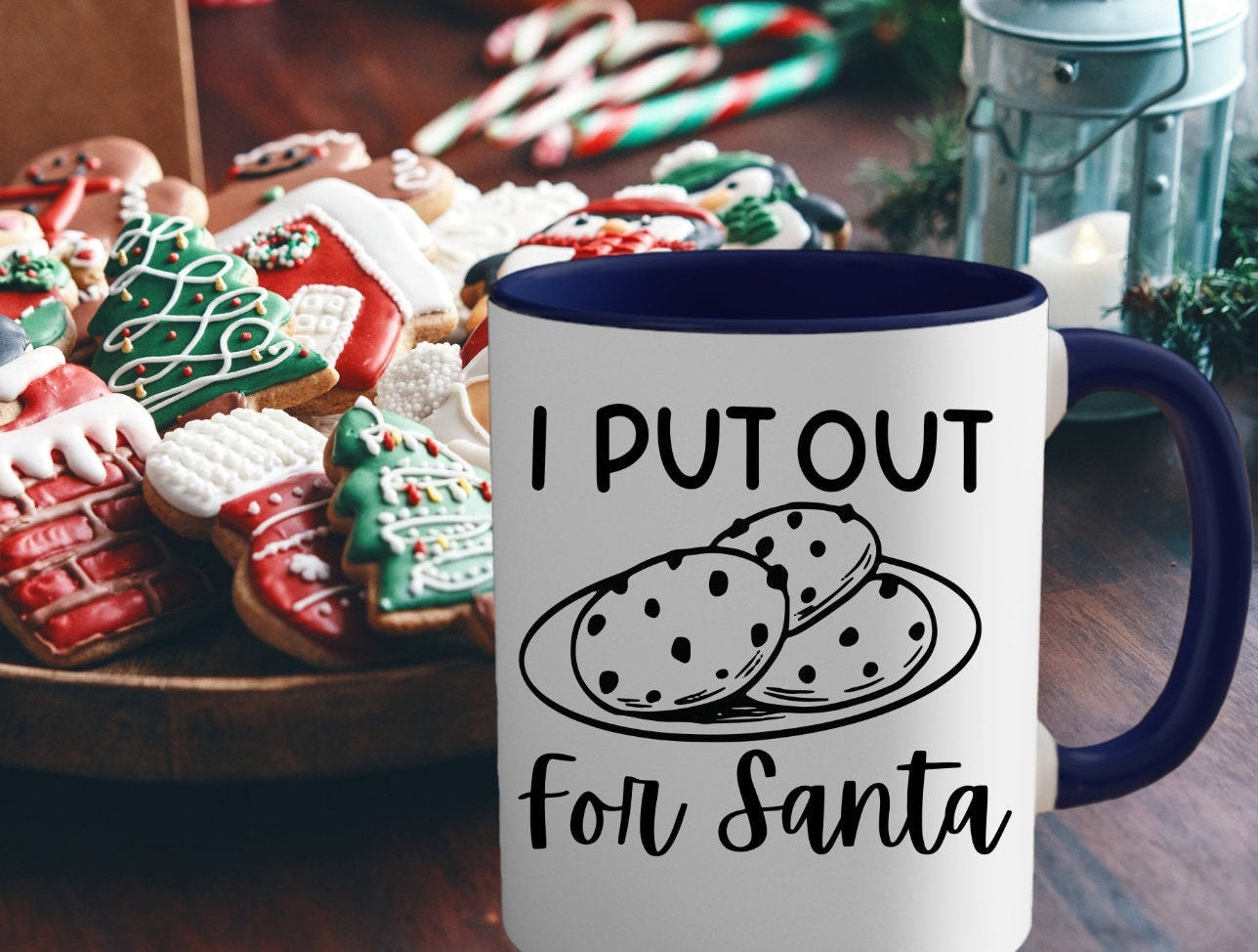 Put Out for Santa, Funny Mug, Funny Coffee Mug, Milk for Santa, Coffee Lover Gift, Funny Christmas Mug, Adult Humor Coffee Mug, Pink Ceramic